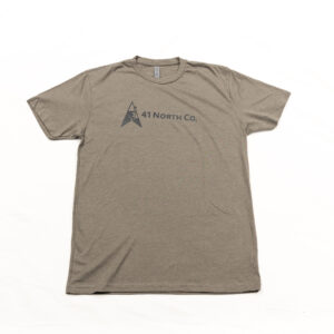 image of gray t-shirt with 41 North Co. logo on front